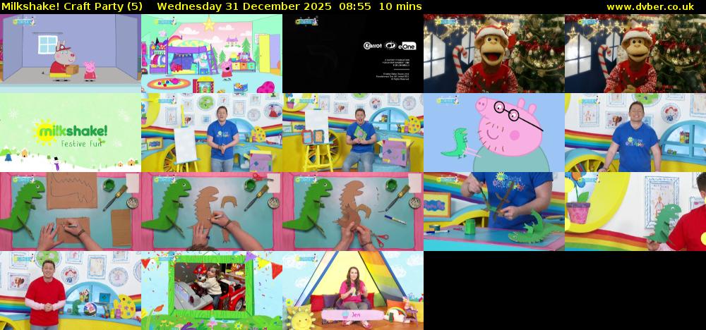 Milkshake! Craft Party (5) Wednesday 31 December 2025 08:55 - 09:05