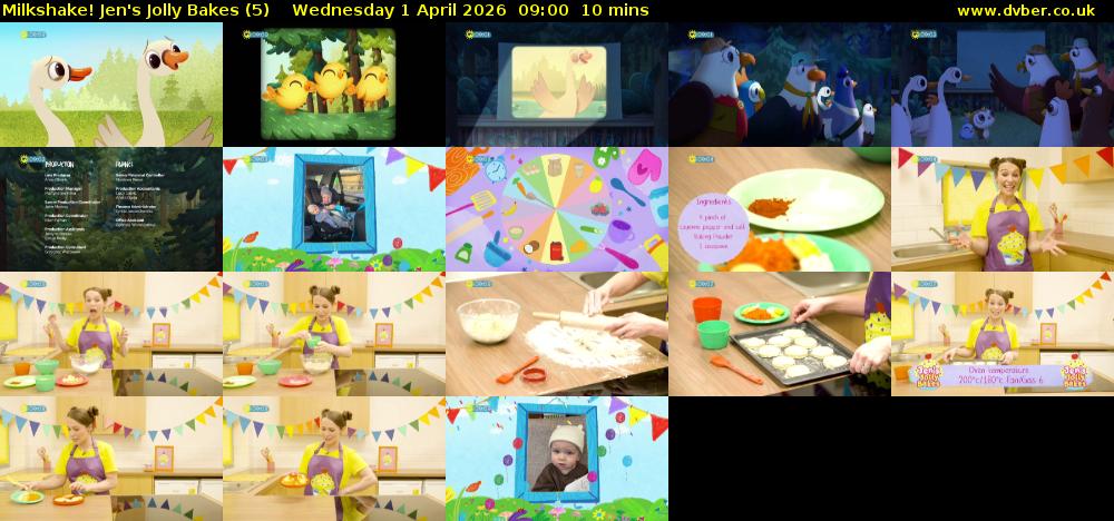 Milkshake! Jen's Jolly Bakes (5) Wednesday 1 April 2026 09:00 - 09:10