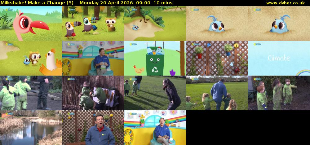 Milkshake! Make a Change (5) Monday 20 April 2026 09:00 - 09:10