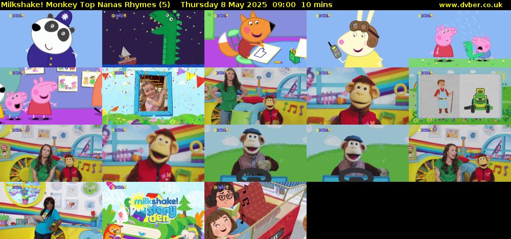 Milkshake! Monkey Top Nanas Rhymes (5) Thursday 8 May 2025 09:00 - 09:10