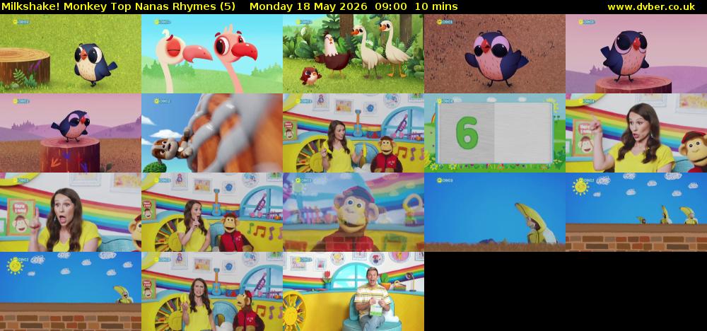 Milkshake! Monkey Top Nanas Rhymes (5) Monday 18 May 2026 09:00 - 09:10
