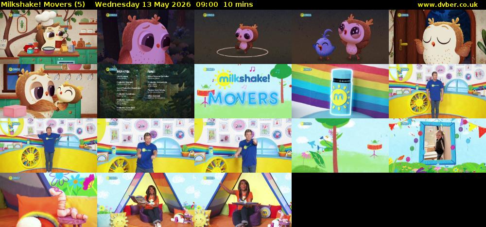 Milkshake! Movers (5) Wednesday 13 May 2026 09:00 - 09:10