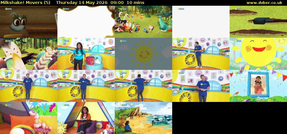 Milkshake! Movers (5) Thursday 14 May 2026 09:00 - 09:10