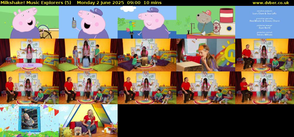Milkshake! Music Explorers (5) Monday 2 June 2025 09:00 - 09:10