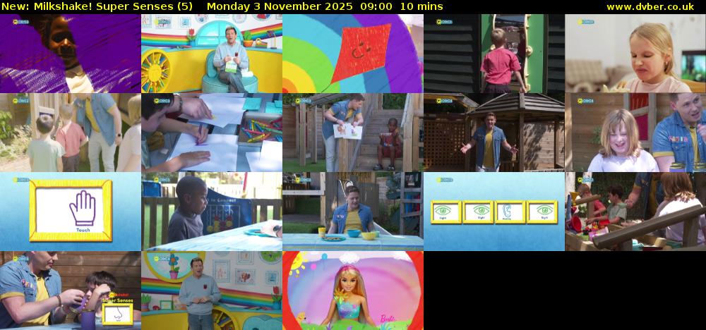 Milkshake! Super Senses (5) Monday 3 November 2025 09:00 - 09:10
