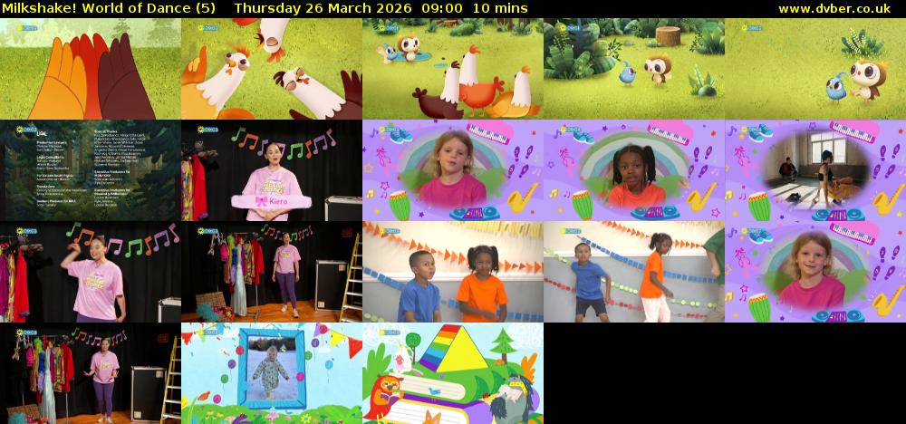Milkshake! World of Dance (5) Thursday 26 March 2026 09:00 - 09:10