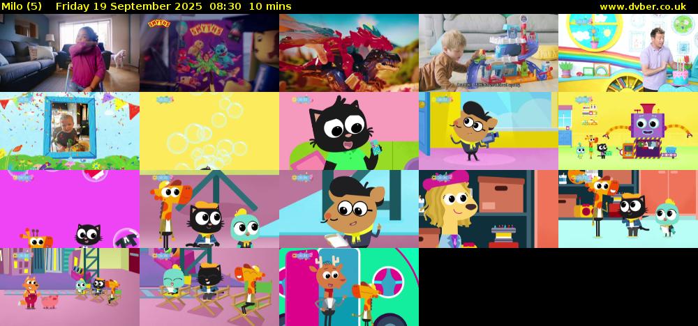 Milo (5) Friday 19 September 2025 08:30 - 08:40