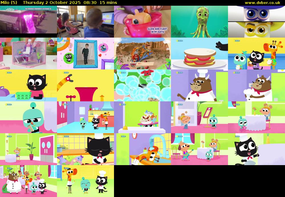 Milo (5) Thursday 2 October 2025 08:30 - 08:45