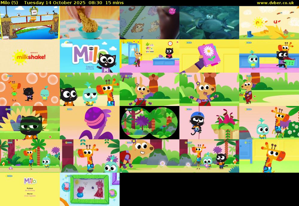 Milo (5) Tuesday 14 October 2025 08:30 - 08:45