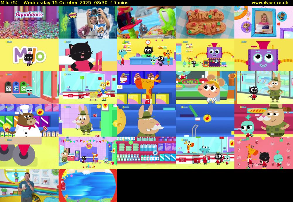 Milo (5) Wednesday 15 October 2025 08:30 - 08:45