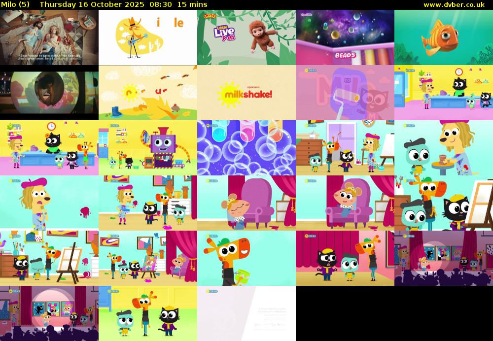 Milo (5) Thursday 16 October 2025 08:30 - 08:45