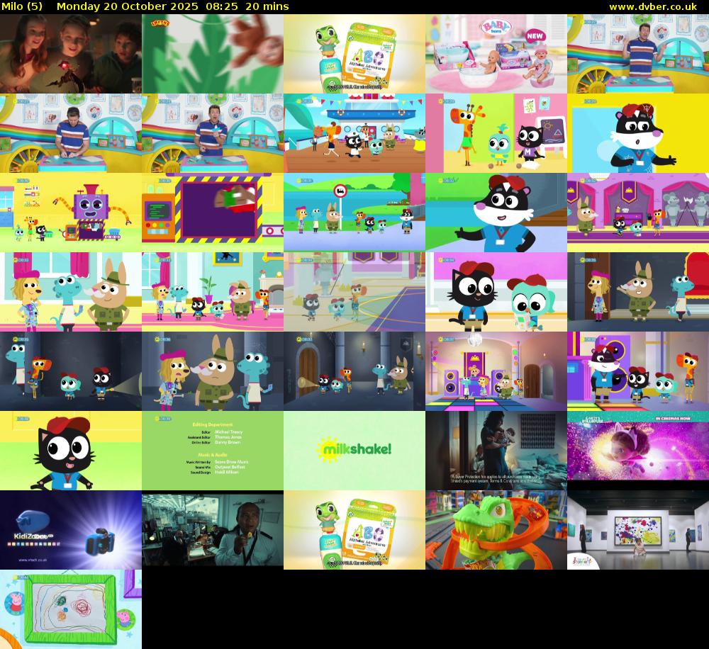 Milo (5) Monday 20 October 2025 08:25 - 08:45