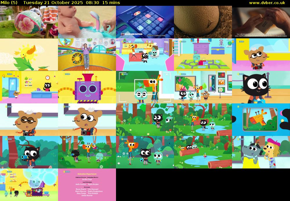 Milo (5) Tuesday 21 October 2025 08:30 - 08:45