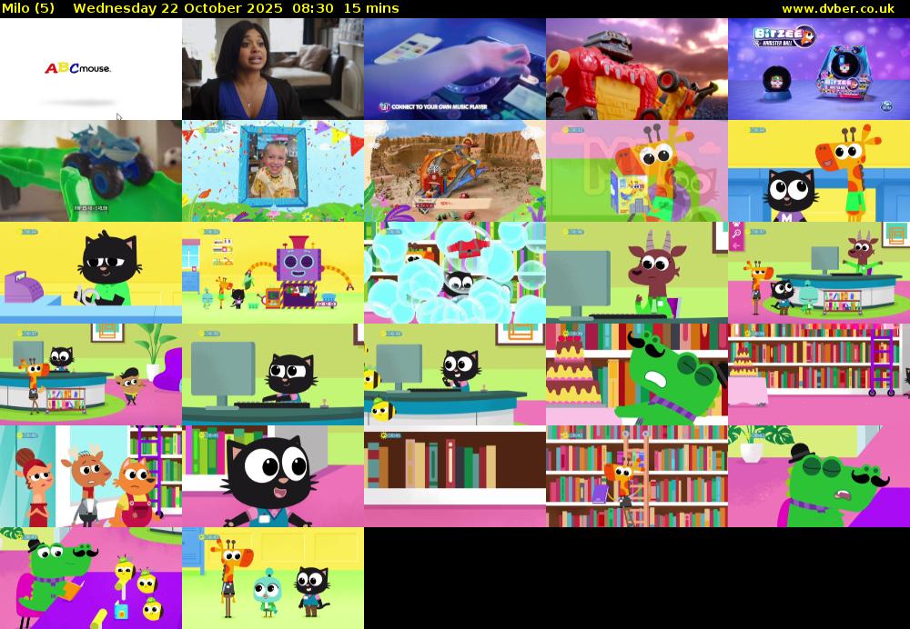 Milo (5) Wednesday 22 October 2025 08:30 - 08:45