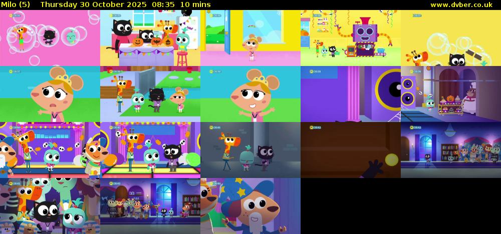 Milo (5) Thursday 30 October 2025 08:35 - 08:45