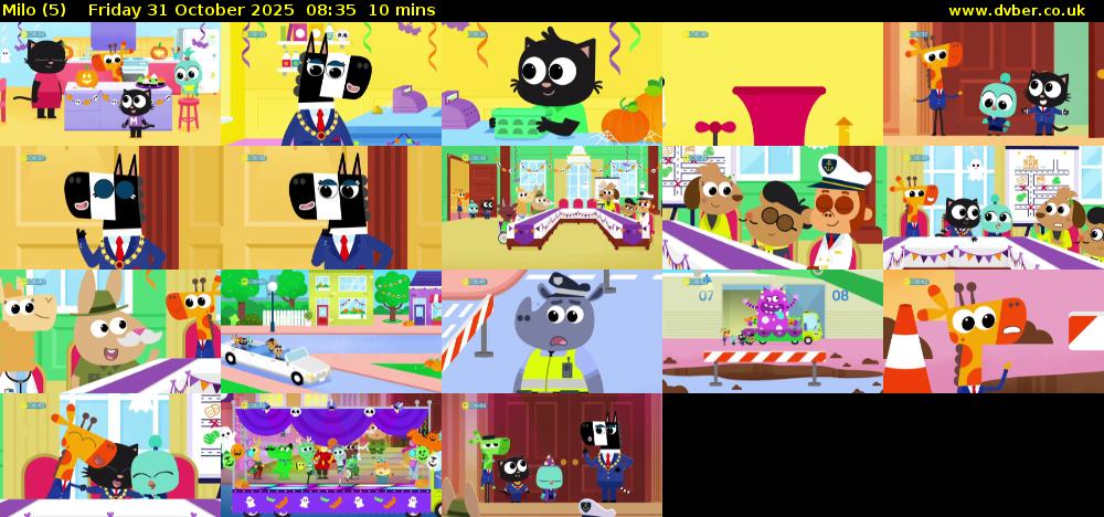 Milo (5) Friday 31 October 2025 08:35 - 08:45