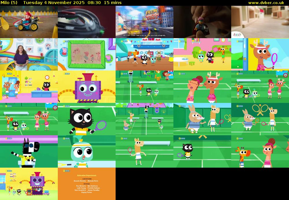 Milo (5) Tuesday 4 November 2025 08:30 - 08:45