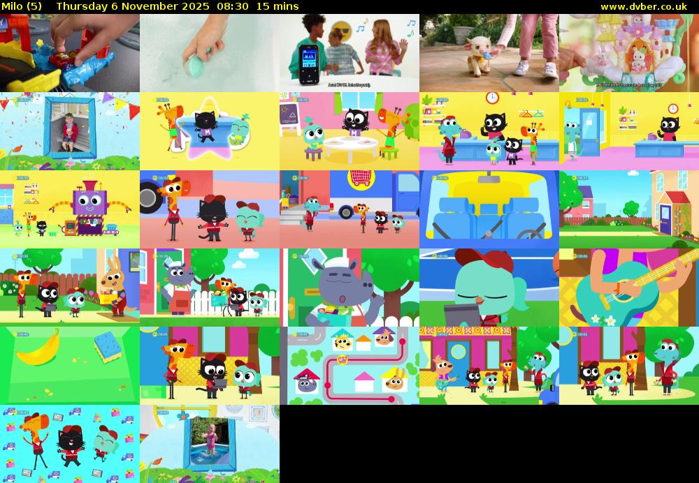 Milo (5) Thursday 6 November 2025 08:30 - 08:45