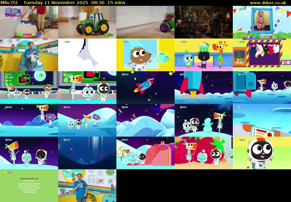 Milo (5) Tuesday 11 November 2025 08:30 - 08:45