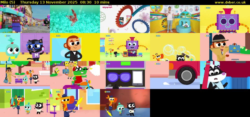 Milo (5) Thursday 13 November 2025 08:30 - 08:40