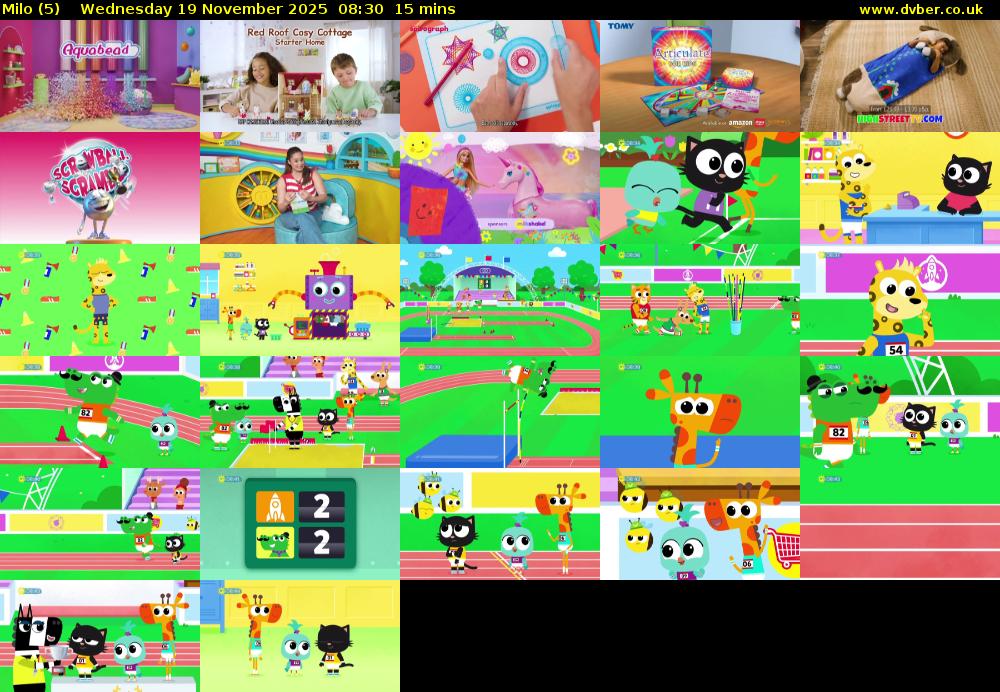 Milo (5) Wednesday 19 November 2025 08:30 - 08:45