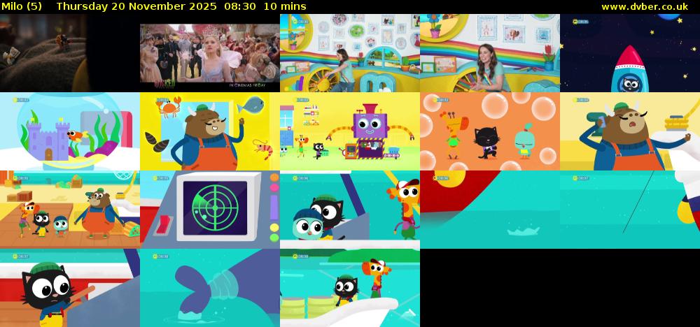 Milo (5) Thursday 20 November 2025 08:30 - 08:40