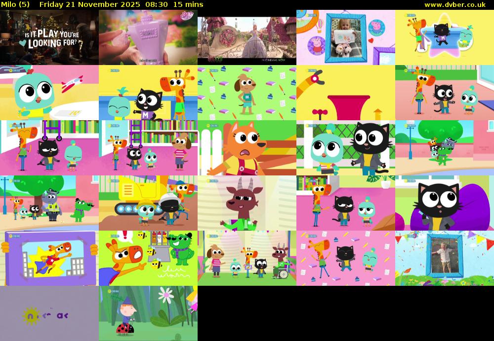 Milo (5) Friday 21 November 2025 08:30 - 08:45