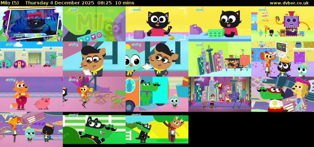 Milo (5) Thursday 4 December 2025 08:25 - 08:35
