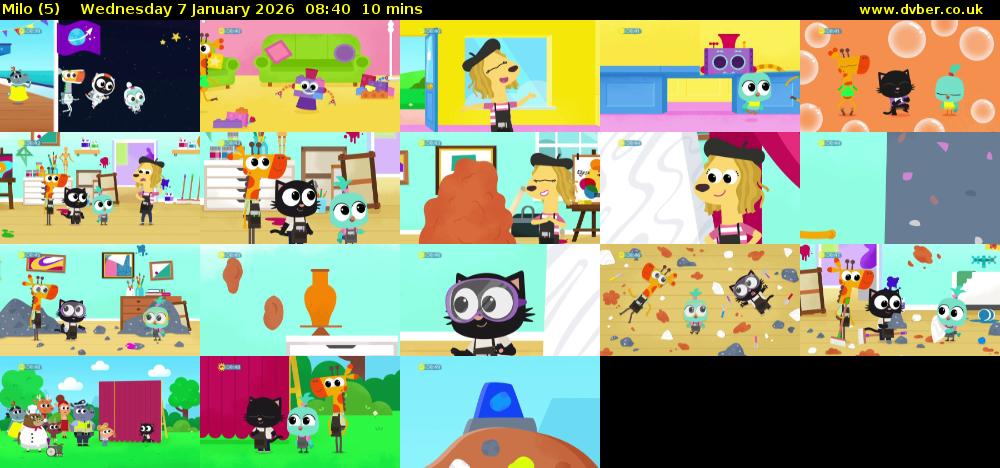 Milo (5) Wednesday 7 January 2026 08:40 - 08:50