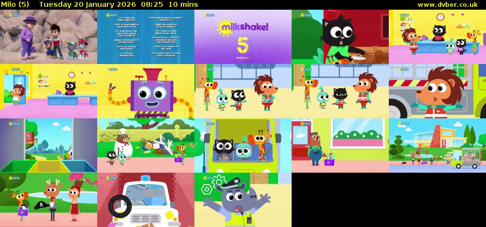 Milo (5) Tuesday 20 January 2026 08:25 - 08:35