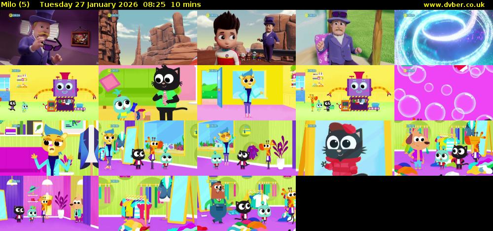 Milo (5) Tuesday 27 January 2026 08:25 - 08:35