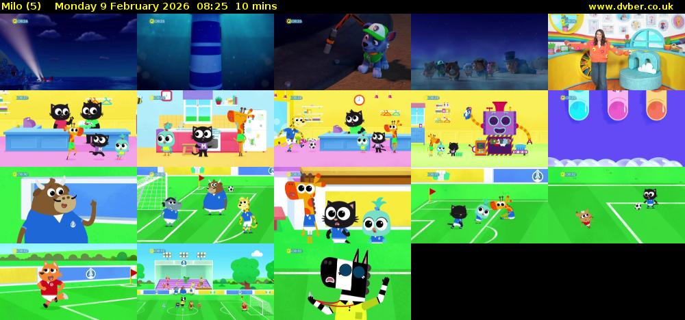 Milo (5) Monday 9 February 2026 08:25 - 08:35