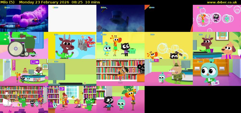 Milo (5) Monday 23 February 2026 08:25 - 08:35