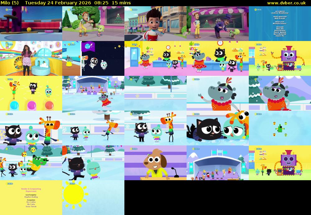 Milo (5) Tuesday 24 February 2026 08:25 - 08:40