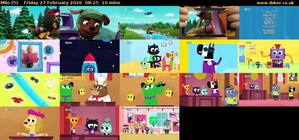 Milo (5) Friday 27 February 2026 08:25 - 08:35