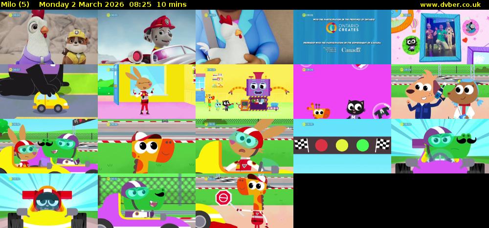 Milo (5) Monday 2 March 2026 08:25 - 08:35