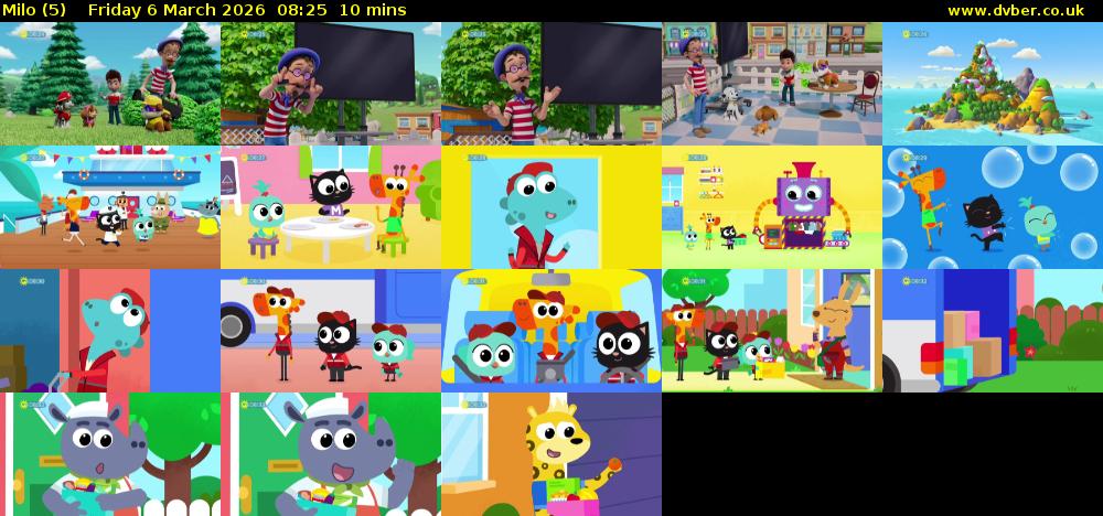 Milo (5) Friday 6 March 2026 08:25 - 08:35