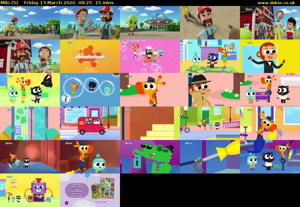 Milo (5) Friday 13 March 2026 08:25 - 08:40