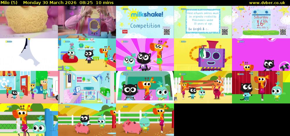 Milo (5) Monday 30 March 2026 08:25 - 08:35