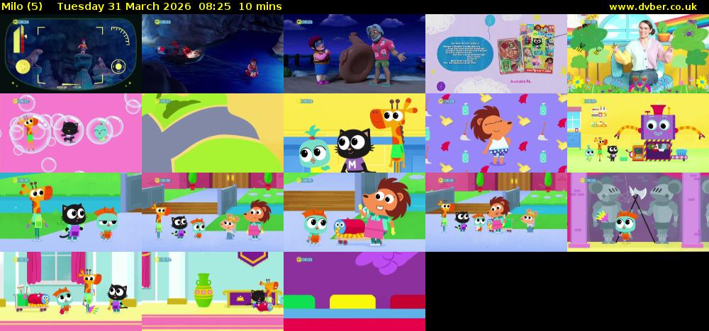 Milo (5) Tuesday 31 March 2026 08:25 - 08:35