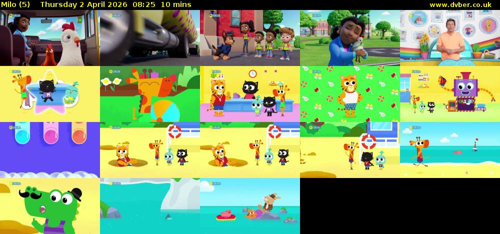 Milo (5) Thursday 2 April 2026 08:25 - 08:35