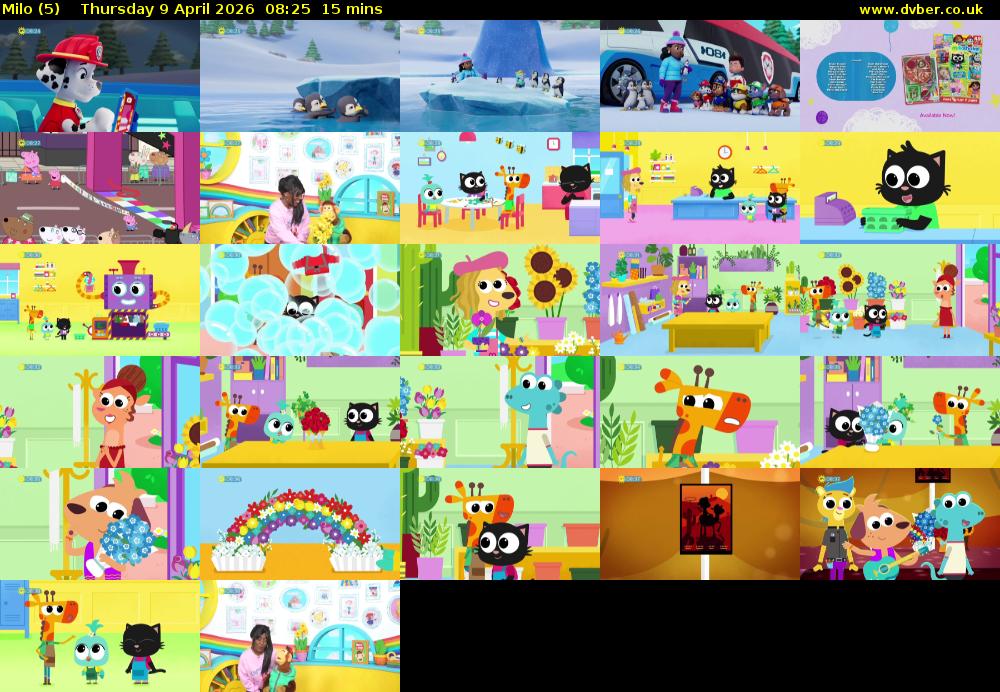 Milo (5) Thursday 9 April 2026 08:25 - 08:40