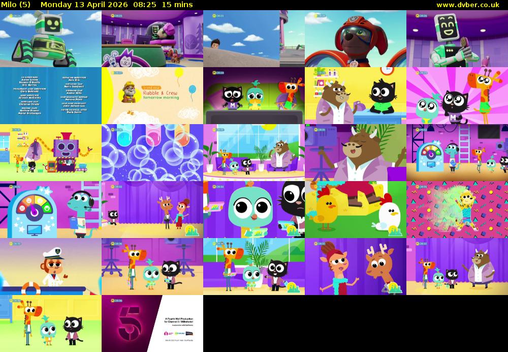 Milo (5) Monday 13 April 2026 08:25 - 08:40