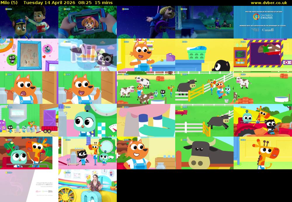 Milo (5) Tuesday 14 April 2026 08:25 - 08:40