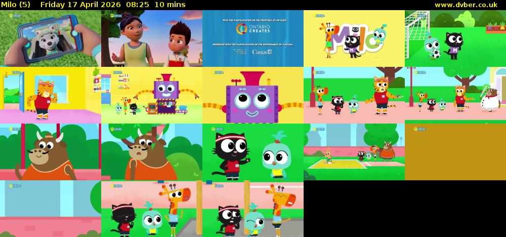 Milo (5) Friday 17 April 2026 08:25 - 08:35