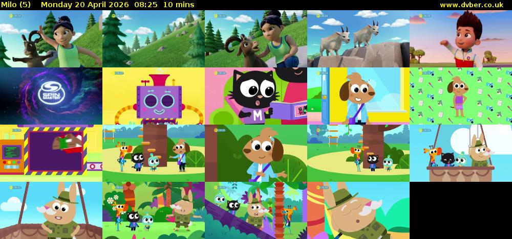 Milo (5) Monday 20 April 2026 08:25 - 08:35