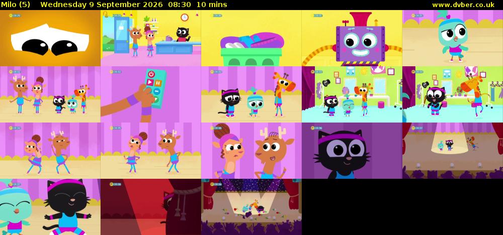 Milo (5) Wednesday 9 September 2026 08:30 - 08:40