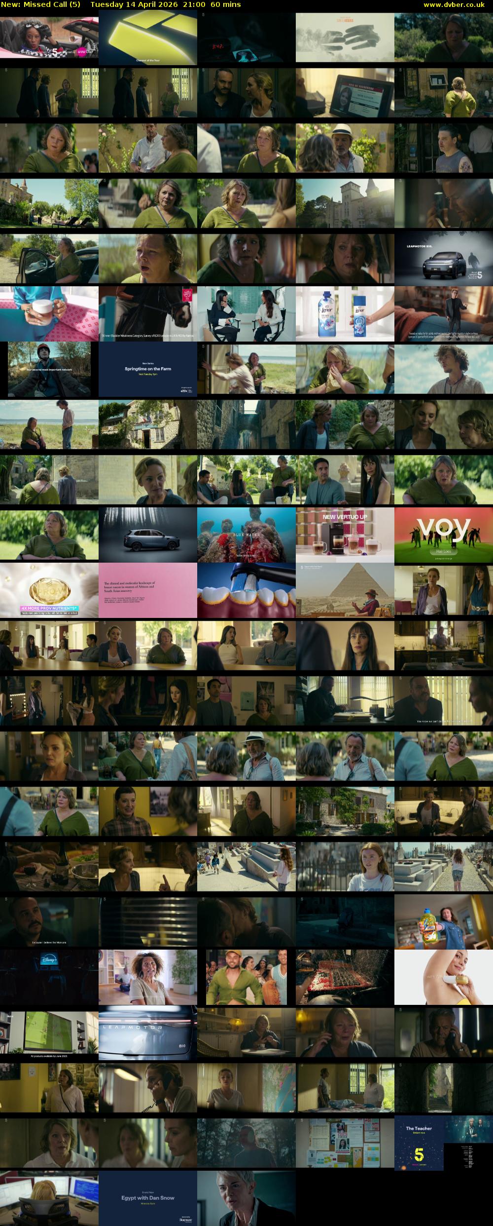 Missed Call (5) Tuesday 14 April 2026 21:00 - 22:00