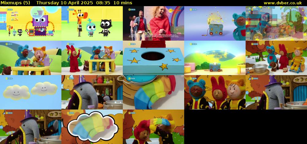Mixmups (5) Thursday 10 April 2025 08:35 - 08:45