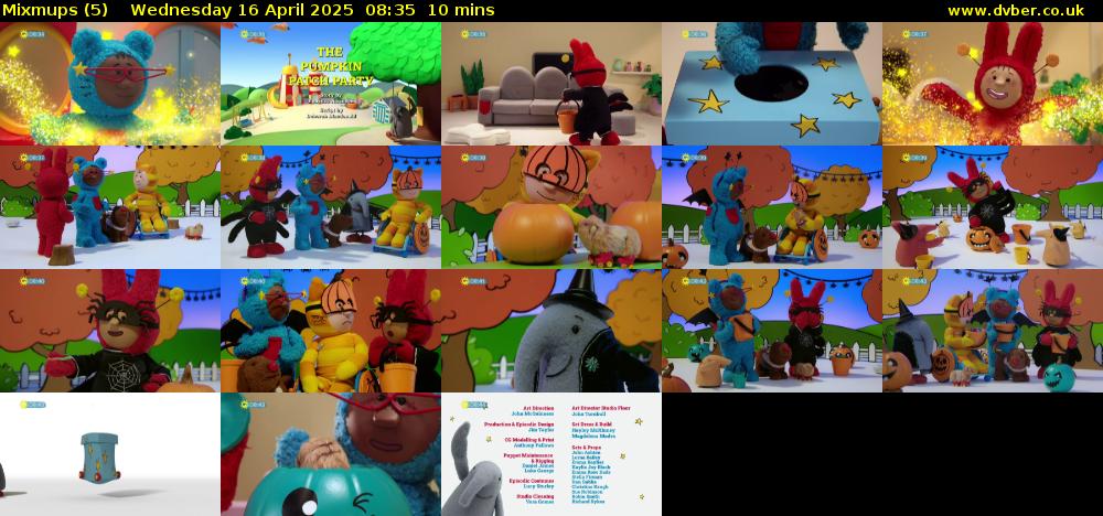 Mixmups (5) Wednesday 16 April 2025 08:35 - 08:45